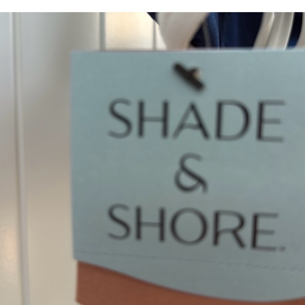 Shade & Shore l Blue and White Bikini Top l Size:M - Picture 3 of 5